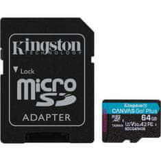 Kingstone KARTICA KINGSTON 64GB microXC Canvas Go Plus Gen4 200MB/s A2 U3 V30 kartica + adapter