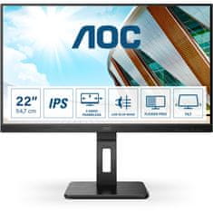 MSI 55,9 cm/22 palcev (1920 x 1080) 22P2Q 16:9 FHD IPS 4 ms 75 Hz HDMI DP VGA DVI USB Zvočnik Pivot Črna
