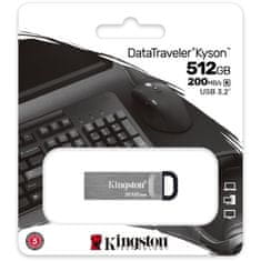 Kingstone USB KLJUČEK 512 GB USB 3.2 Kingston DataTraveler Kyson srebrne barve