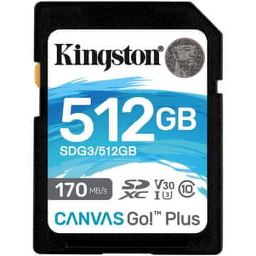 Kingstone KARTICA 512 GB Kingston Canvas Go! Plus XC 170 MB/s