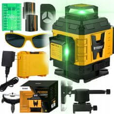 Dexxer Aku. 16 linijski 360 LCD zeleni gradbeni laserski nivelir 2x 2400mah LL27P 