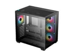 DEEPCOOL CG530 4F računalniško ohišje, ATX, Midi-Tower, ARGB, kaljeno steklo, črno (R-CG530-BKADA4-G-1)