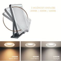 S6 Steklarstvo Šest Make-up LED OGLEDALO S6P6F, 60 × 52 cm, kozmetično namizno ogledalo za ličenje
