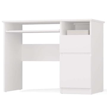 Topeshop Pisalna miza PORTO RIGHT WHITE