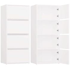 shumee ALMA WHITE Komoda s 4 vrati in 4 policami