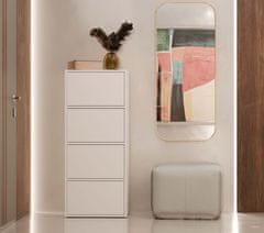 shumee ALMA WHITE Komoda s 4 vrati in 4 policami