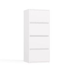 shumee ALMA WHITE Komoda s 4 vrati in 4 policami