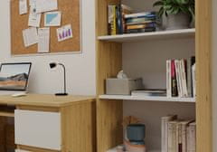 shumee Knjižna omara Onyx R60, Artisan Oak, bela