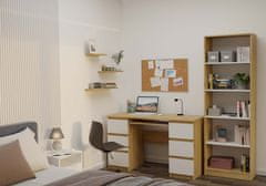 shumee Knjižna omara Onyx R60, Artisan Oak, bela