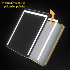 S6 Steklarstvo Šest Make-up LED OGLEDALO S6P6G, 60 × 52 cm