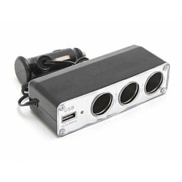 shumee Polnilnik za avtomobilski vžigalnik s 3 USB vtičnicami 12V KING