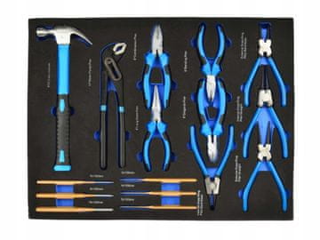 shumee KOMPLET VLOŽKOV ZA OMARICE KLEŠČ, KLADIVA IN DODATKOV, 16 DELNI GEKO