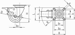 shumee Vrtljivo kolo z zavoro 200 mm
