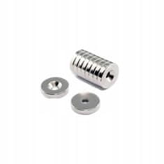 shumee NEODIMSKI MAGNET Z LUKNJO NEODIMSKI MAGNETI 14x3 MM KOMPLET 10 KOSOV.