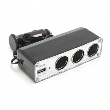 shumee Polnilnik za avtomobilski vžigalnik s 3 USB vtičnicami 12V KING