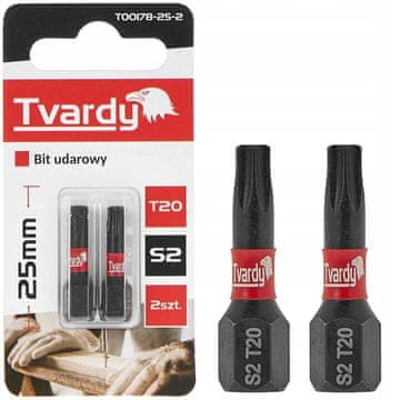 shumee UDARNI NASTAVEK T20 25 mm 1/4"" S2 ZA IZVIJAČ 2-DELNI TVARDY