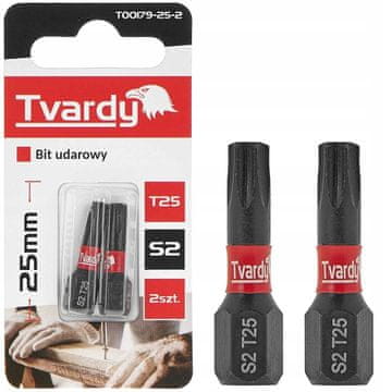 shumee Udarni nastavek T25 25 mm S2 TORX za izvijač, 2 kosa