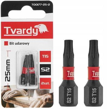 shumee UDARNI NASTAVEK T15 25 mm S2 TORX ZA IZVIJAČ 2 KOS TVARDY