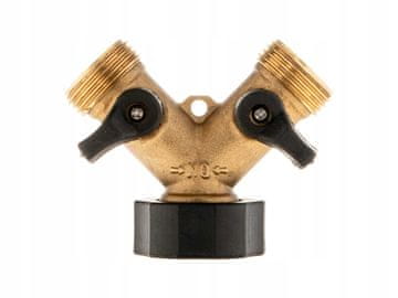 shumee 2-POSMERNI RAZDELILNIK PIPE GW3/4"" x 2 GZ3/4"" Z GEKO KROGELNIMI VENTILI