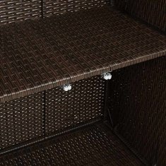 Vidaxl Omarica za shranjevanje z vrati Rjava 100 x 36 x 102 cm Ratan