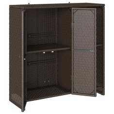 Vidaxl Omarica za shranjevanje z vrati Rjava 100 x 36 x 102 cm Ratan