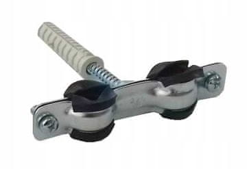 shumee Kovinska objemka z gumo za dvojne cevi 3/8"" 15-19 mm