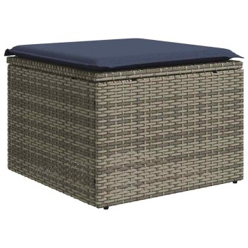 Vidaxl Vrtni stol Siva 55 x 55 x 37cm poli ratan
