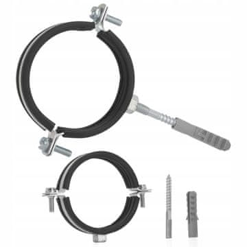 shumee Kovinska objemka z gumo za 3" cevi 87-92 mm