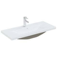Vidaxl Komplet pohištva za kopalnico z vrati 4 pcs Črna Orehovina