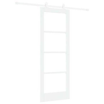 Vidaxl Drsna vrata ORKDAL Bela 73.5 x 198.5 cm Les in kovina