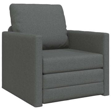 Vidaxl Sofa postelja Temno siva 74 x 77 x 81 cm Žamet