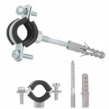 shumee Kovinska objemka z gumo za cevi 1/2" 20-25 mm