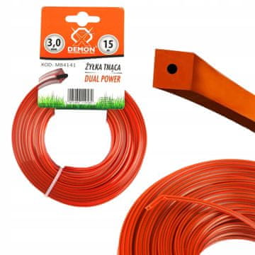 shumee KOSILNA NIT ZA KOSE, KVADRATNA, 3,0 mm, 15 m, DEMON