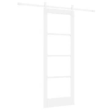 Vidaxl Drsna vrata Bela 73.5 x 198.5 cm Les in kovina