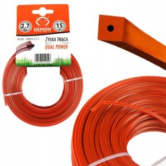 shumee REZALNA NIT ZA KOSE, OJAČANA, KVADRATNA, 2,7 mm, 15 m DEMON