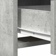 Vidaxl 2-delni set toalete z LED betonskega sivega inženirskega lesa