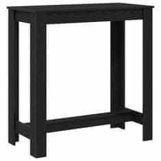Vidaxl Barska miza Črna Orehovina 102 x 50 x 103.5 cm Konstruiran les