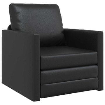 Vidaxl Sofa postelja Črna 74 x 77 x 81 cm Žamet