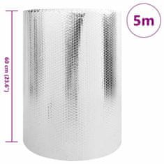 Vidaxl Odsevnik toplote za radiator srebrna 0.6 x 5 m Aluminij