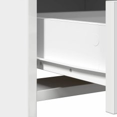 Vidaxl 2-delni komplet toaletne mize z LED belo inženirsko les
