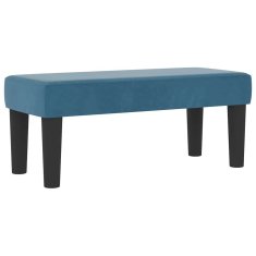 Vidaxl Postelja z vzmetnico z vzmetnico Temno modra 100 x 200 cm Žamet
