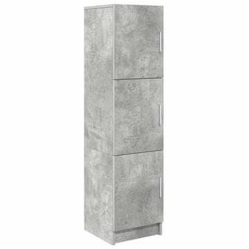 Vidaxl Visok predalnik Betonsko siva 31,5 x 32 x 122,5 cm