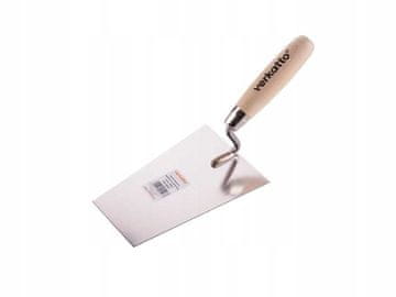 shumee VERKATTO TRAPEZNA GLADILKA IZ NERJAVEČEGA JEKLA 130 mm Z LESENIM ROČAJEM