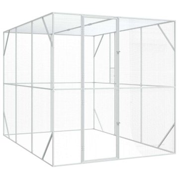 Vidaxl Ptičnik Antracit 210 x 304 x 213 cm Pocinkano jeklo