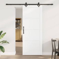 Vidaxl Drsna vrata Bela in črna 83 x 211 cm