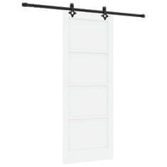 Vidaxl Drsna vrata Bela in črna 83 x 211 cm