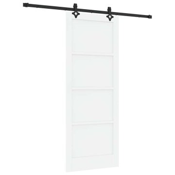 Vidaxl Drsna vrata Bela in črna 83 x 211 cm