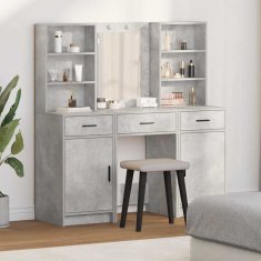 Vidaxl 3-delni komplet pralne mize v betonsko sivi barvi iz umetnega lesa