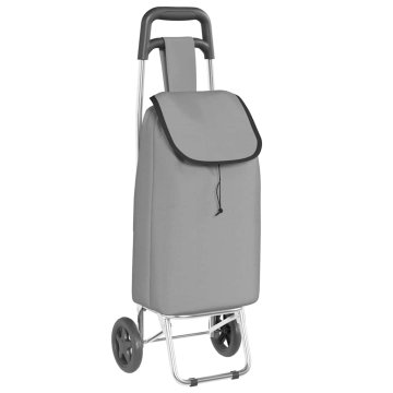 Vidaxl Nakupovalni voziček Siva 35 x 28 x 92 cm Oxford tkanina
