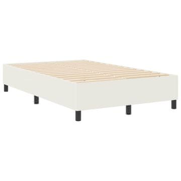 Vidaxl Platforma postelja krema 120 x 200 cm Žametna tkanina